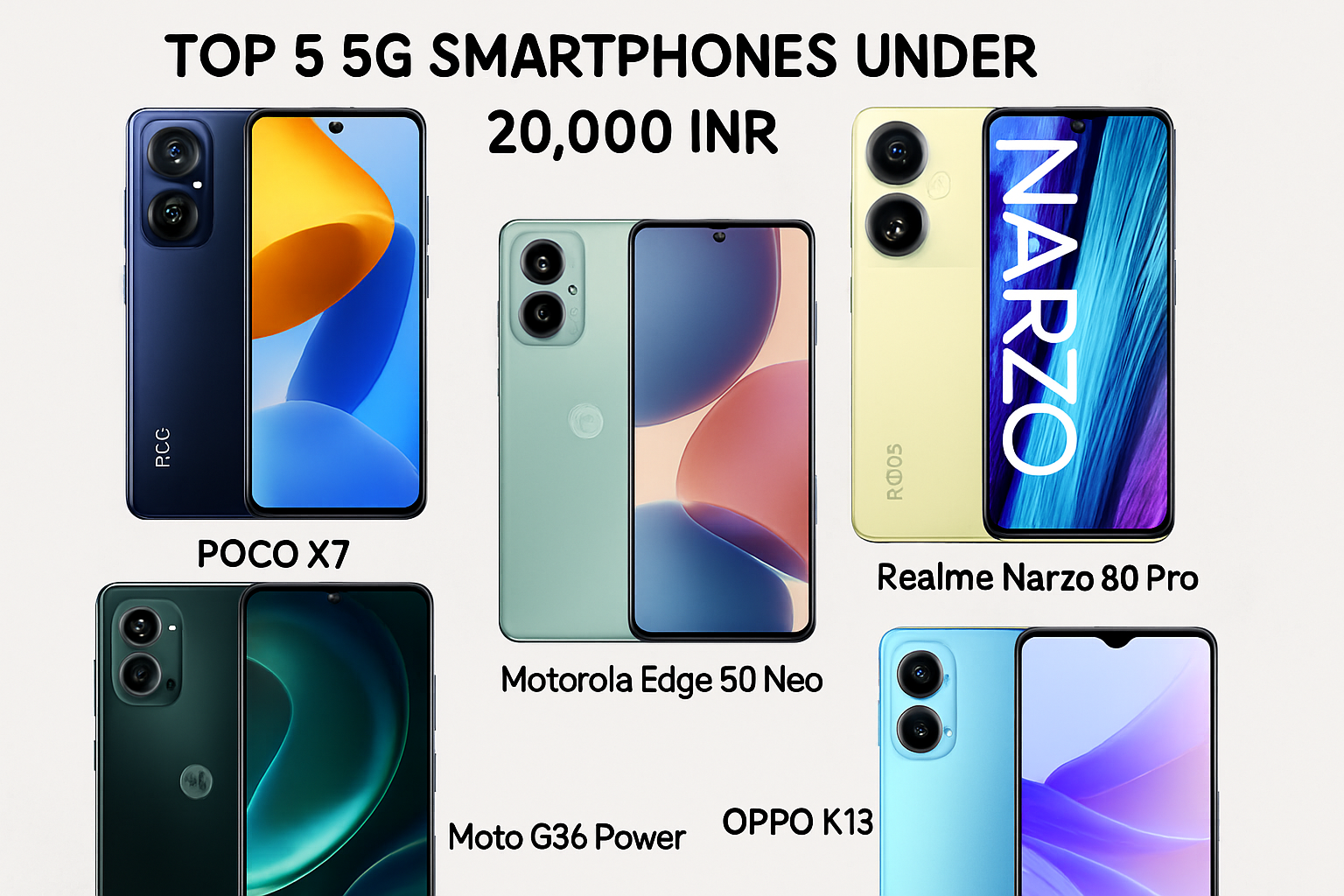 Best 5G phones under 20000